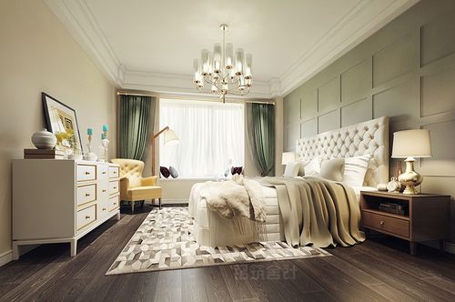 【武汉设计师-冉颜】混搭中式效果图现代美式室内卧室装饰服务