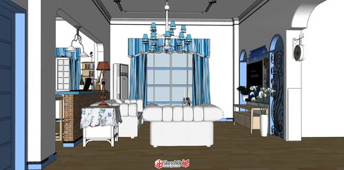 简约地中海风格室内装饰设计——SketchUp模型下载与实用指南